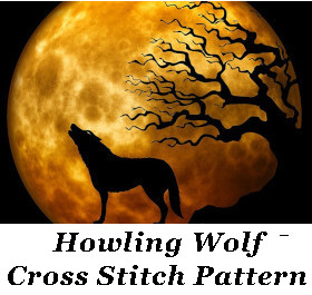 Howling Wolf Cross Stitch Pattern