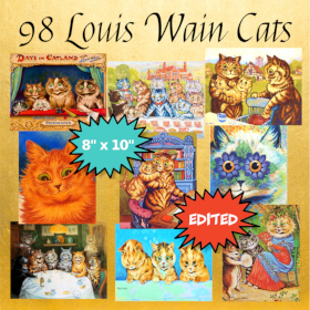  98 Louis Wain Cat Prints