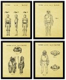 4 Star Wars Patents From Lucasfilms, 8" x 10", Original Patents, Glossy Paper