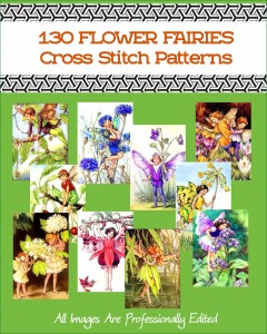 130 Flower Fairies Cross Stitch Patterns on a DVD