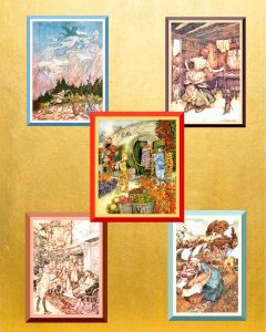 345 Arthur Rackham Wall Art Prints, Professionally Edited, All Color - Instant Download