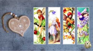 508 Flower Fairies Printables: Printable Bookmarks, Printable Stickers, Printable Cupcake Toppers, Printable Collage Sheets