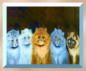 Printable Louis Wain Wall Art: 98 Printable Cat Wall Art Prints, Instant Download