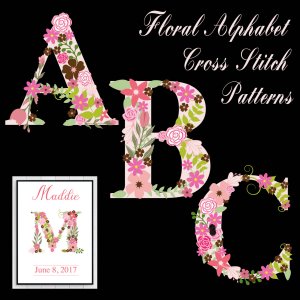 Floral Alphabet Cross Stitch Pattern Collection To Personalize - Or Not