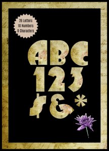 Vintage Writing Printable & Digital Alphabet & Numbers