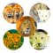 Collage Sheets: 94 Printable Lions, Tigers, Leopards, Cheetahs, 2 Sizes, High Resolution, Original Oil Paintings, DIY Printing